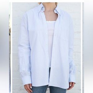 Striped oversized button up